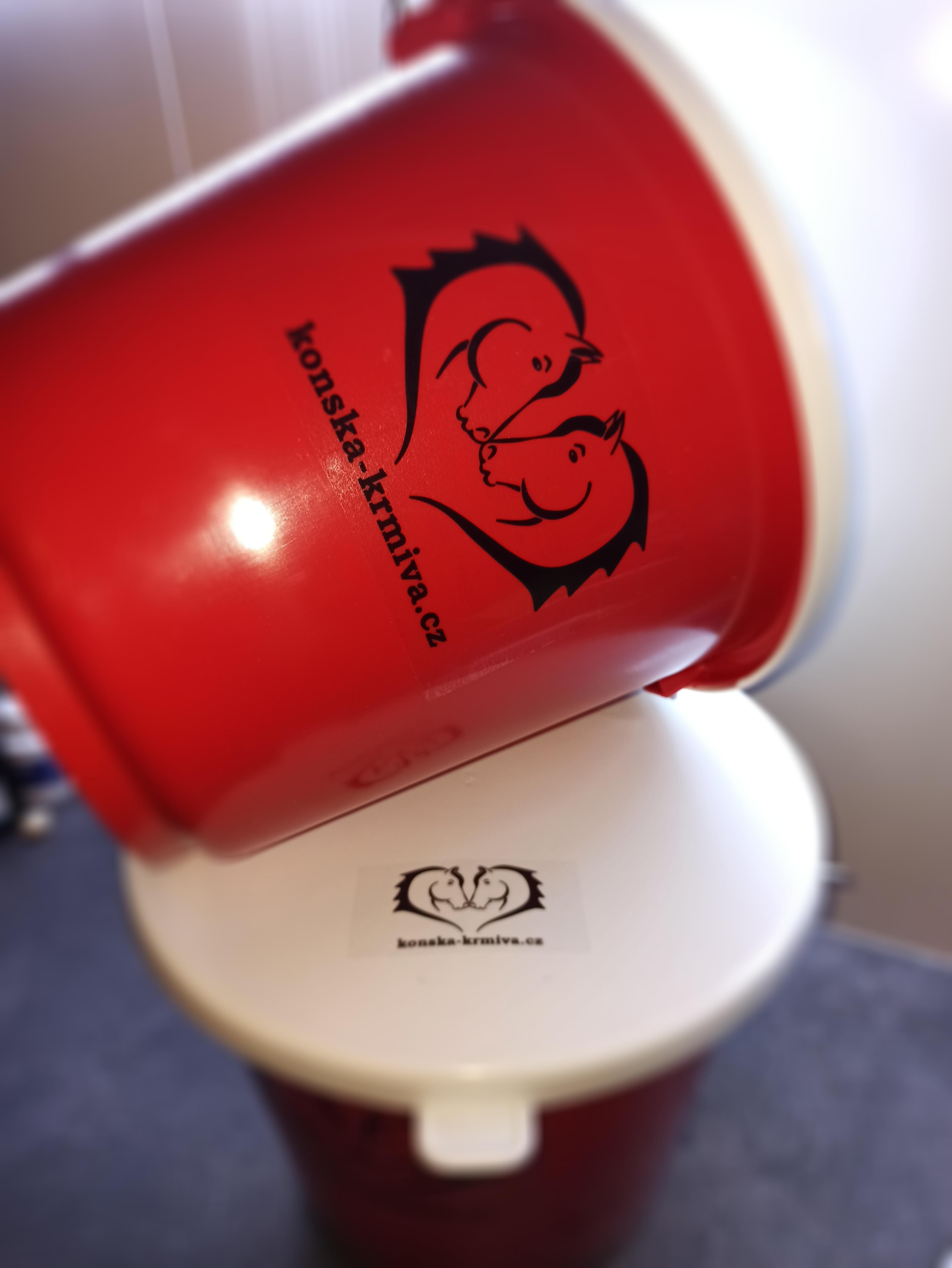 LOGO Kbelík - vědro 12l s víkem - zelené 
